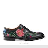 Chaussures richelieu en cuir avec broderie