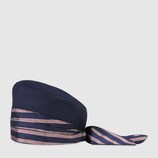 Felt hat with striped trim