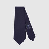 Embroidered underknot silk tie