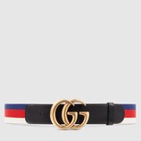 Sylvie Web belt with double G buckle