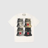 Tiger face cotton t-shirt