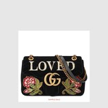 GG Marmont embroidered velvet bag
