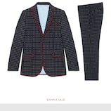 Monaco geometric pattern wool suit