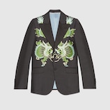 Heritage wool mohair jacket with dragons