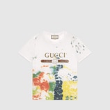 Cotton tie-dye t-shirt with Gucci print