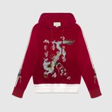 Sudadera de Terciopelo con Aplicación de Dragón