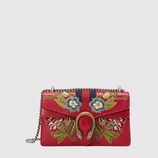 Dionysus embroidered leather shoulder bag