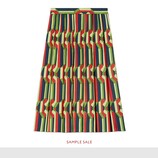 Chain print silk skirt