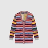 Tiger cards print reversible cardigan