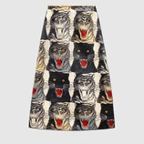Tiger Face silk skirt