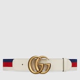 Sylvie Web belt with double G buckle
