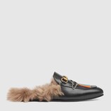 Princetown leather slipper with appliqués