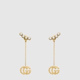 Double G earrings with diamonds