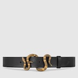 Ceinture en cuir avec boucle serpent
