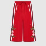 Pantalone da jogging a gamba larga con ricami