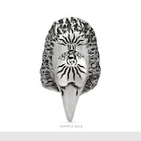 Anger Forest eagle head ring in silver