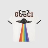 Cotton t-shirt with UFO print