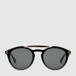Round-frame acetate sunglasses
