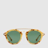 Round-frame acetate sunglasses