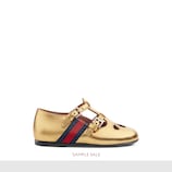 Toddler metallic leather shoe with Web