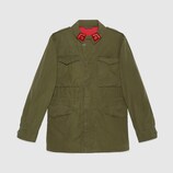 Beschichteter Parka mit Gucci Print