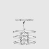 Double G double ring with diamonds