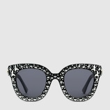 Cat eye acetate sunglasses with stars