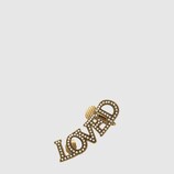 Single Loved pendant earring with pearls