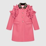 Children's wool coat with embroidery