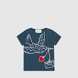 Baby t-shirt with Gucci dove print