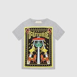 〔チルドレンズ〕Modern Future プリント コットン Tシャツ