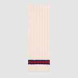 Children's cable-knit wool scarf with Web