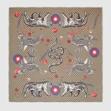 Space Animals print modal silk shawl