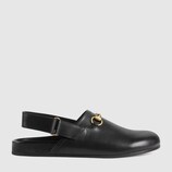 Horsebit leather slipper