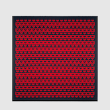 Hearts striped wool baby blanket