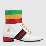 Children's leather ankle boot with Web
