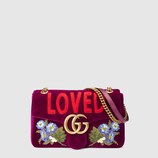 GG Marmont embroidered velvet bag