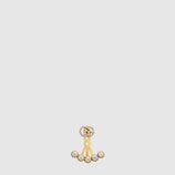 Single Double G earring with diamonds