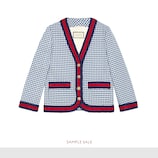 Jacke aus Wolle mit Webstreifen