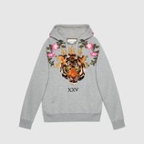Embroidered hooded sweatshirt