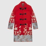 Embroidered twill coat