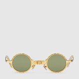 Round-frame metal sunglasses