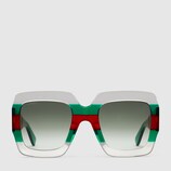 Square-frame acetate sunglasses