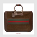 Suede suitcase with Web