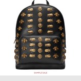 Animal studs leather backpack