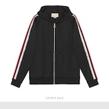 Crystal embroidered jersey sweatshirt