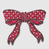 Velvet bow brooch
