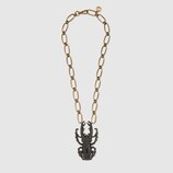 Stag beetle pendant necklace