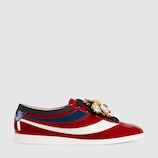 Falacer patent leather sneaker with Web