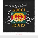 Gucci Coco Capitán logo modal silk shawl
